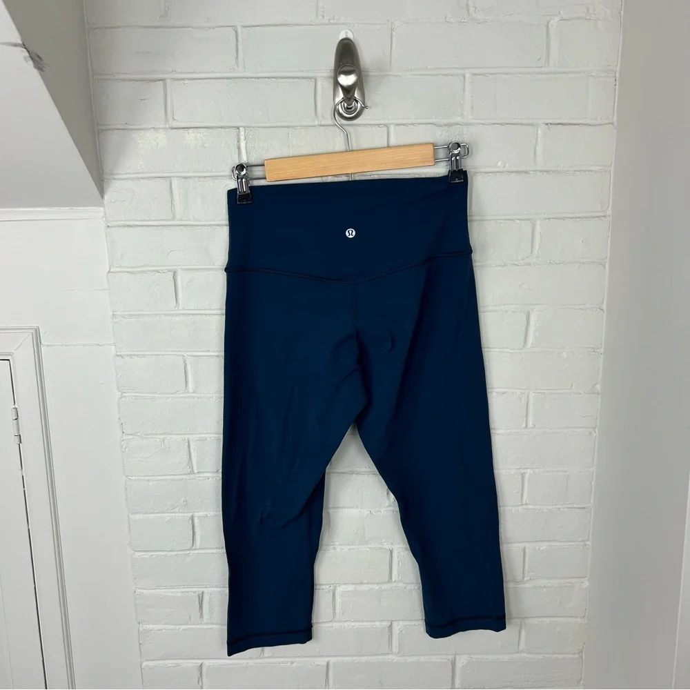 Lululemon Blue Align High Rise Crop Leggings Size 8